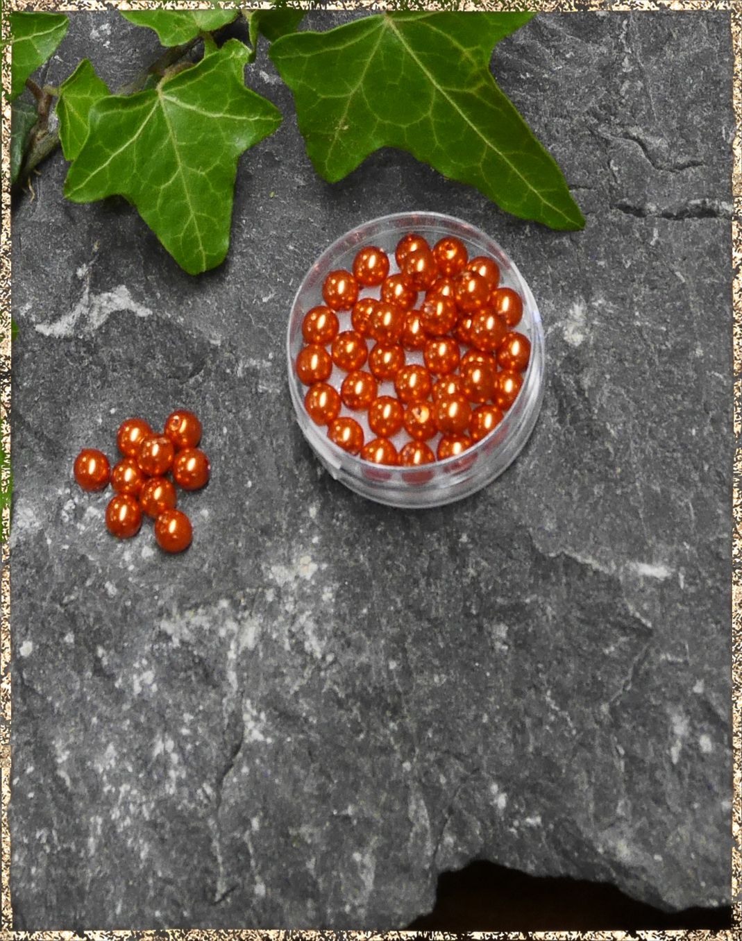 Perlen orange 6 mm